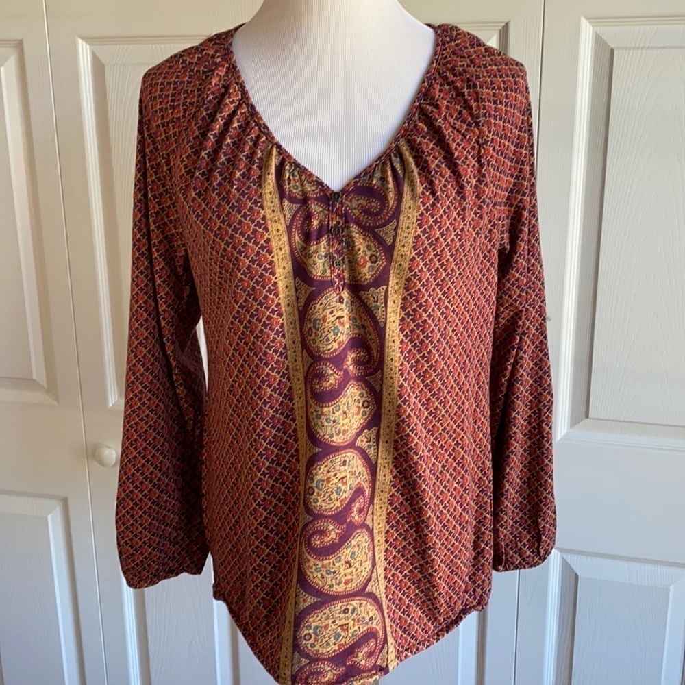 Lucky Brand Petaluma Paisley Top - Picture 2 of 8